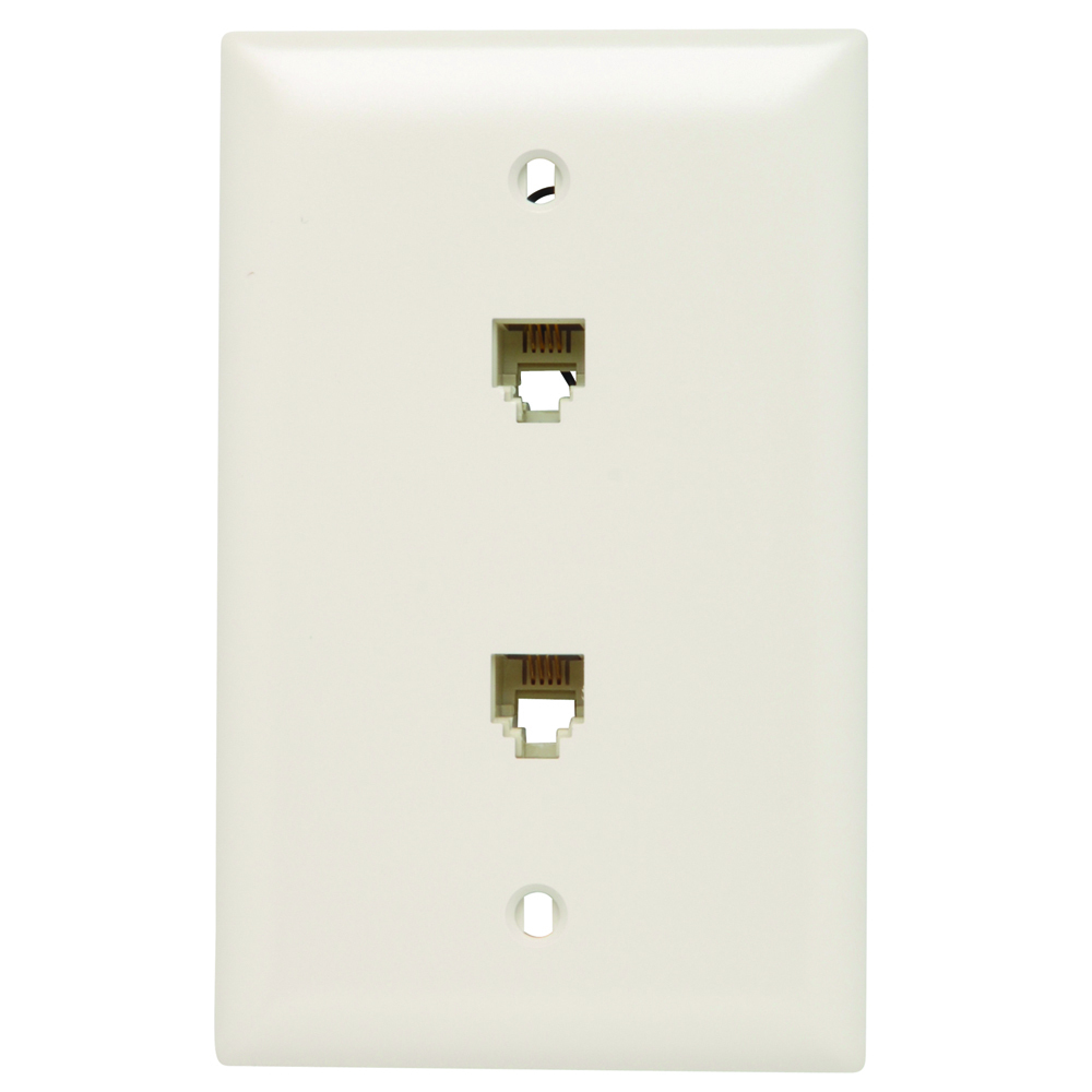 TPTE2-LA TPTE1 1-Gang Modular Jack With Wallplate, Wall Mount