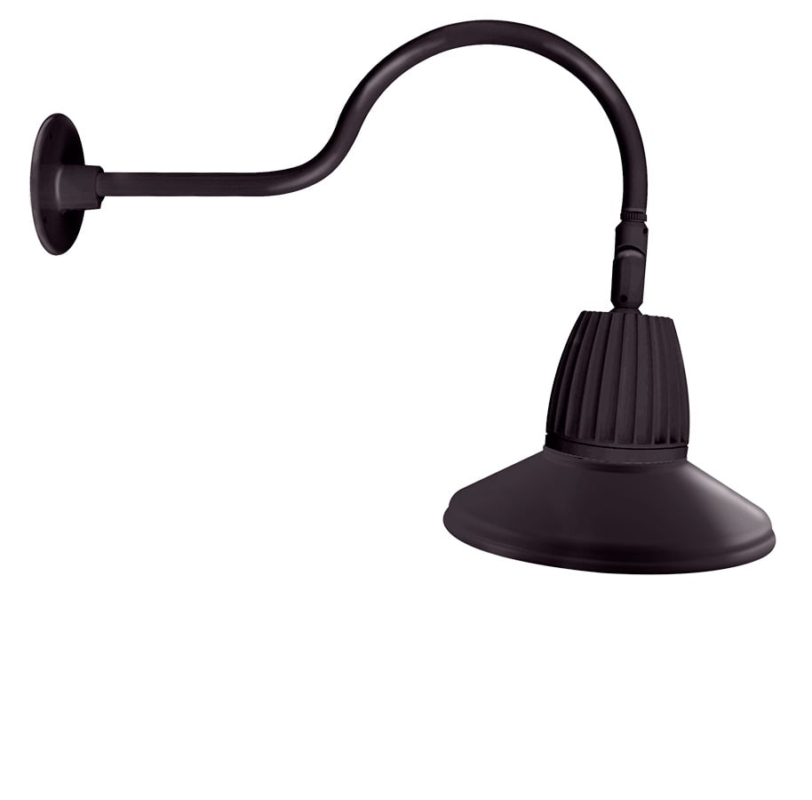 GN1LED13NSTA LGOOSE Gooseneck Spot Decorative Fixture With GOOSE1A 24 in Goose Arm Style 1, 15 W Fixture, 120/208/240/277 V AC, Bronze Housing