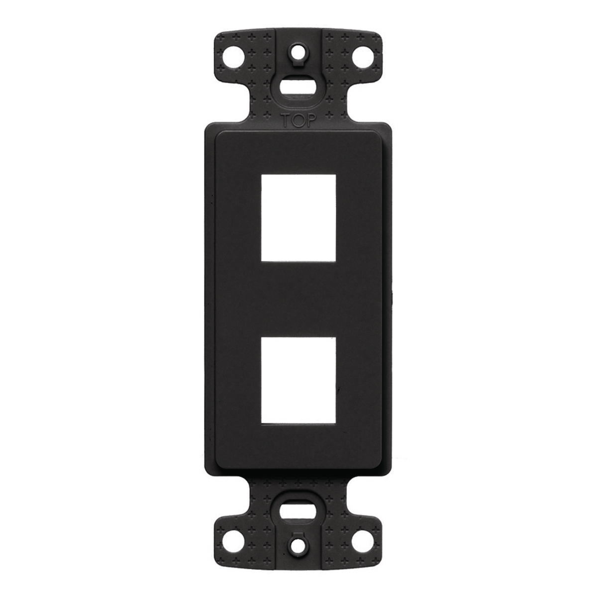 NS612BK Standard Decorator Keystone Frame, 1 Gangs, 2 Ports, High-Impact Thermoplastic, Black