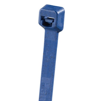 PLT4S-C186 Pan-Ty PLT Metal Detectable Standard Cross Section Cable Tie, 14.4 in L x 0.19 in W x 0.057 in THK, Polypropylene, Dark Blue