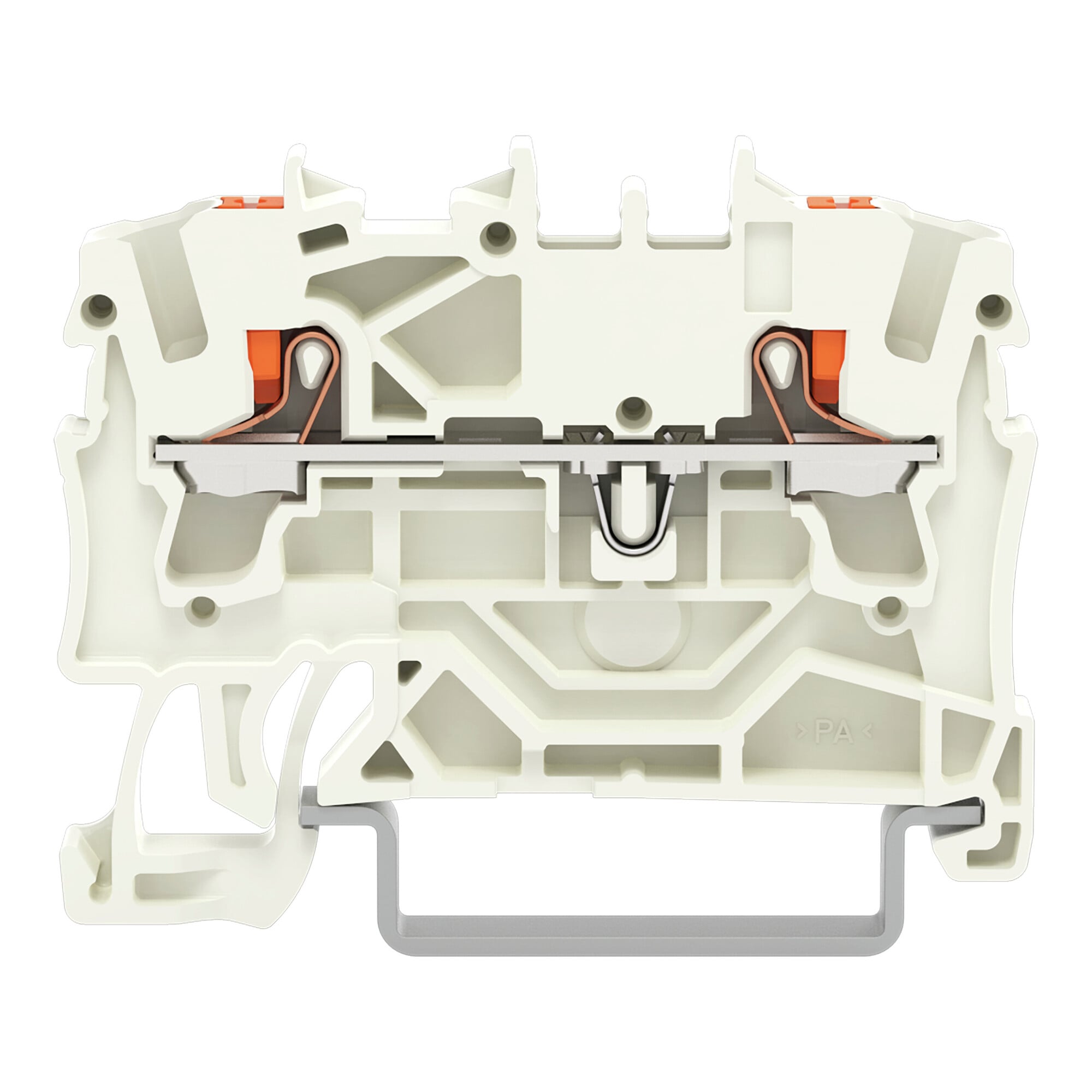 2202-1209 Operating Tool Conductor Terminal Block, 800 V, 24 A, 22 to 12 AWG Wire, 1 Poles, DIN Rail Mount