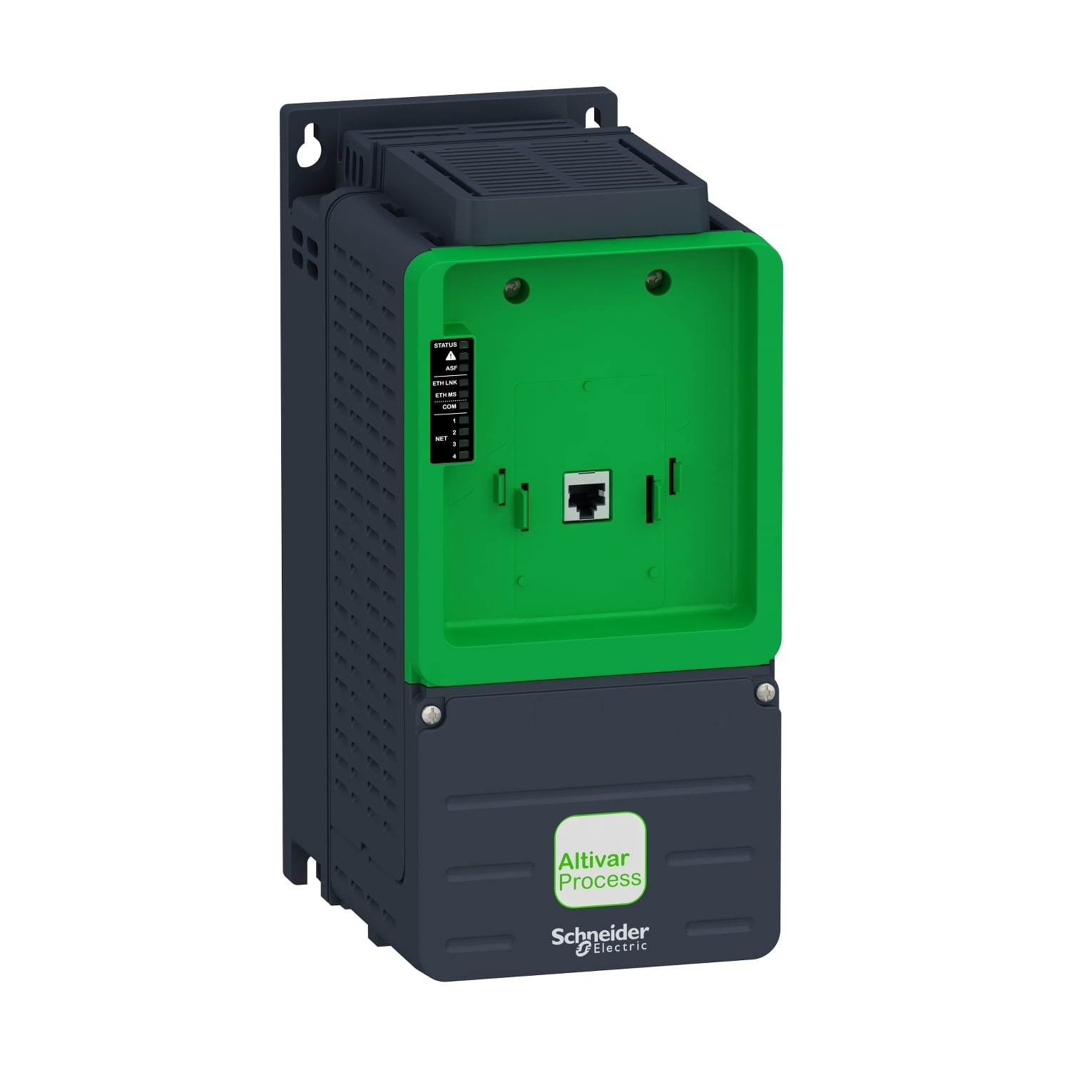 ATV630U22N4ZU ATV600 3-Phase Standard Variable Speed Drive, 380 to 480 V, 4.3, 3.8 A Normal Duty/3.1, 2.9 A Heavy Duty, 3 hp Normal Duty/2 hp Heavy Duty, 5.12 in W x 7.72 in D