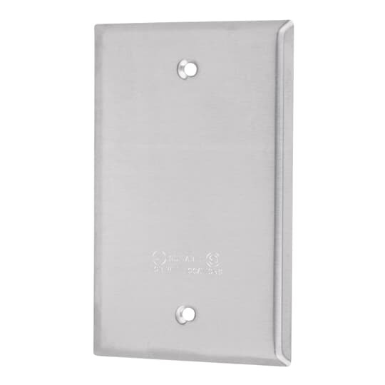 S340E-20R Red Dot Blank Weatherproof Receptacle Cover, Steel