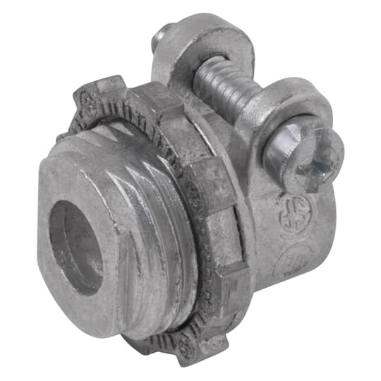 XC-902 Steel City Insulated Conduit Connector, 3/4 in Trade, Malleable Iron, Zinc Plated