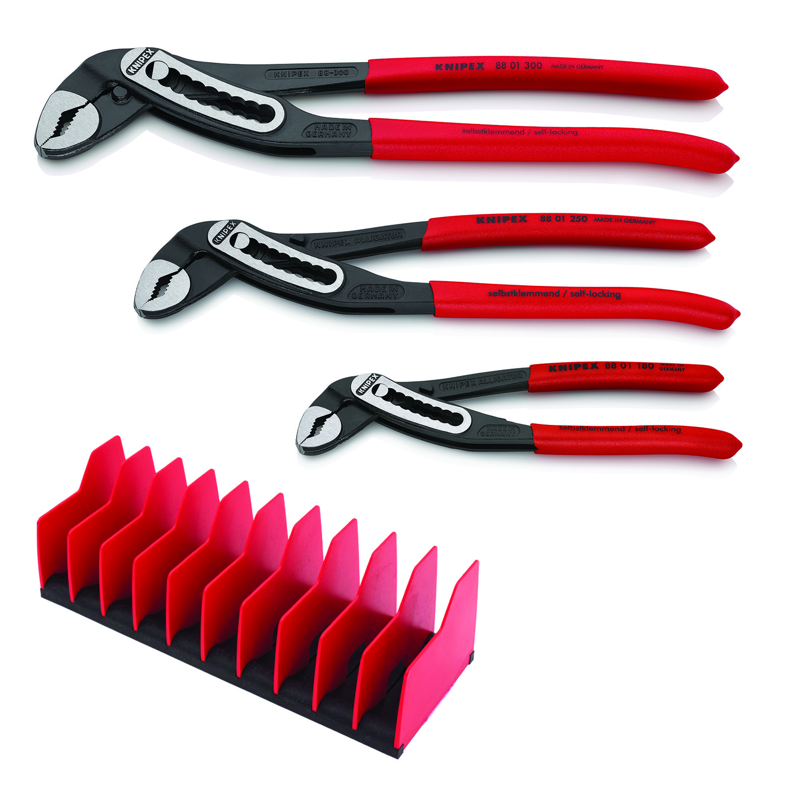 9K 00 80 139 US Pliers Set, Tongue and Groove, 3 Pieces, Serrated Jaw Surface