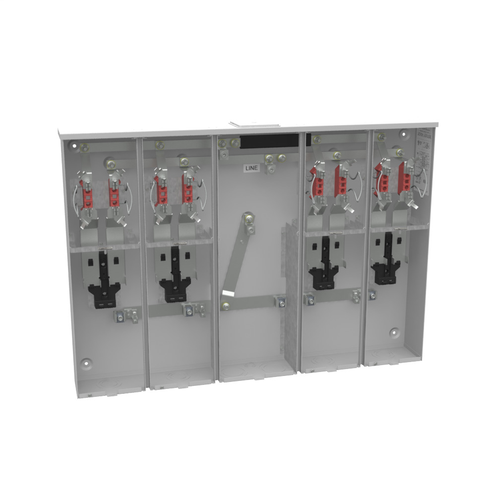 U5904-X-KK-K1 4 Term, Ringless, Large Closing Plate, Horn Bypass, 4 Position, 4-125 Amp, Main Breaker Provision, Single Connector, 6-350 kcmil