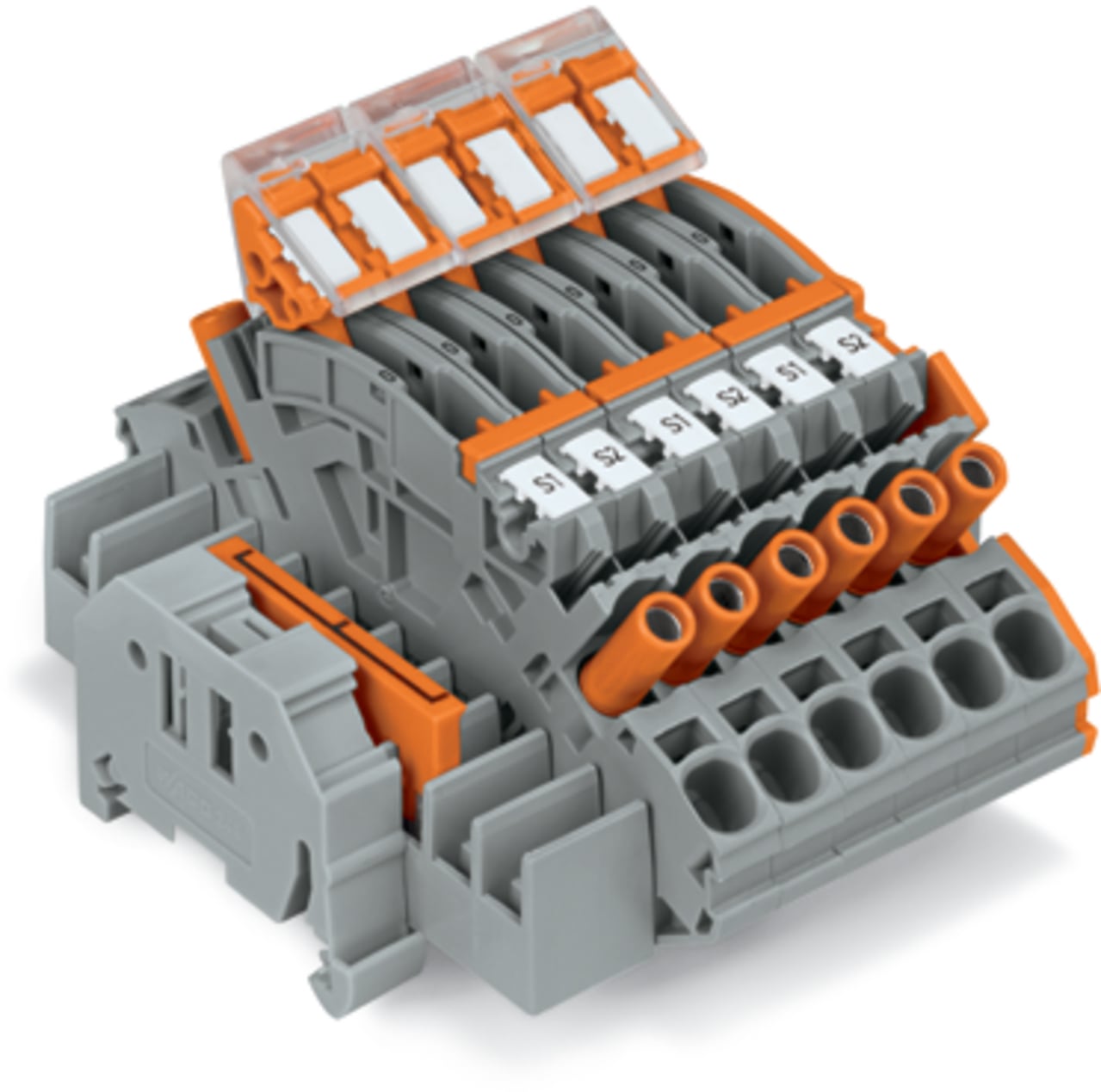 2007-8876 Operating Tool Compact Terminal Block, 500 V, 20 to 8 AWG Wire, 1 Poles, DIN Rail Mount