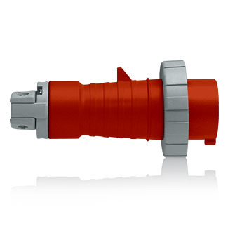 520P7W Series II Watertight Pin And Sleeve Plug, 277/480 V AC, 20 A, 4 Poles, 5 Wires, Red
