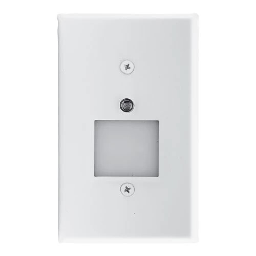 ELST69W Mini Photocell LED Step Light with Frosted Acrylic Lens, 0.75W, 3000K, 50 Lumens, 120V, White