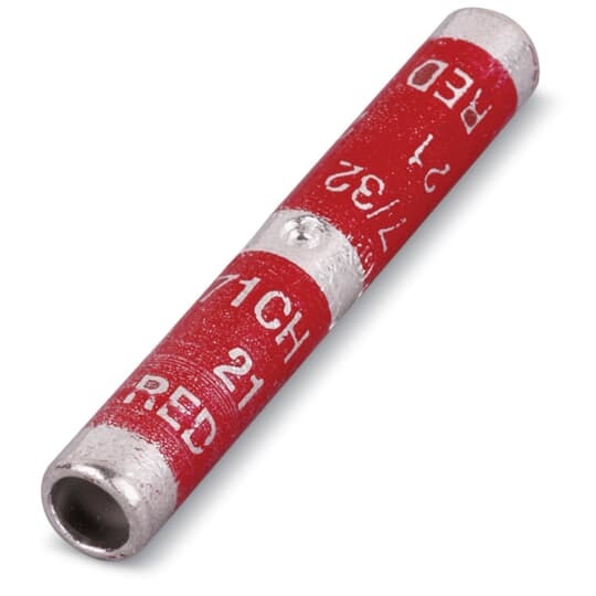 CU20 Blackburn Type CU Heavy Duty Compression Splice, 2/0 AWG Conductor, 2-1/8 in L, Long Barrel, Copper, Black