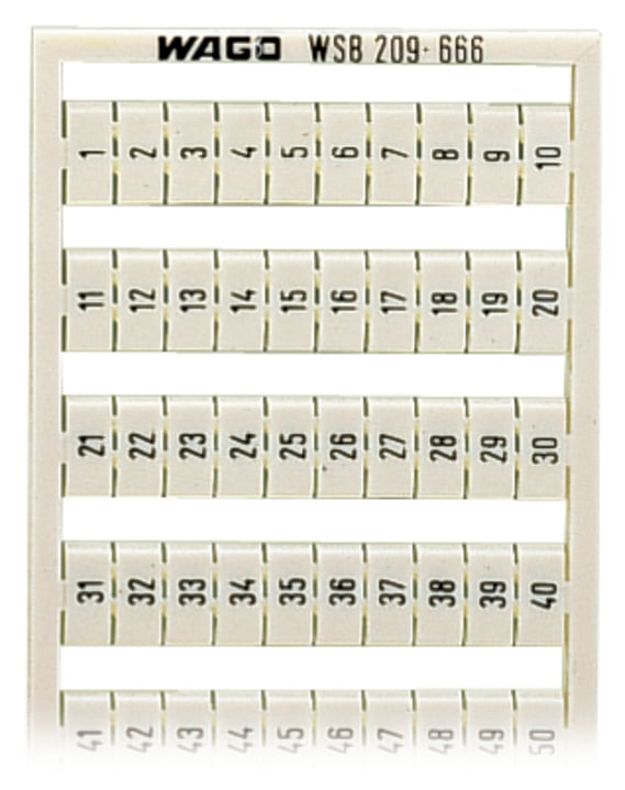 209-666 WSB Quick Marking System, 5 mm W, Black, White