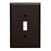 85101 Oversized Wall Plate, 1 Gangs, 3-1/2 in W x 5-1/4 in H, Thermoset, Brown