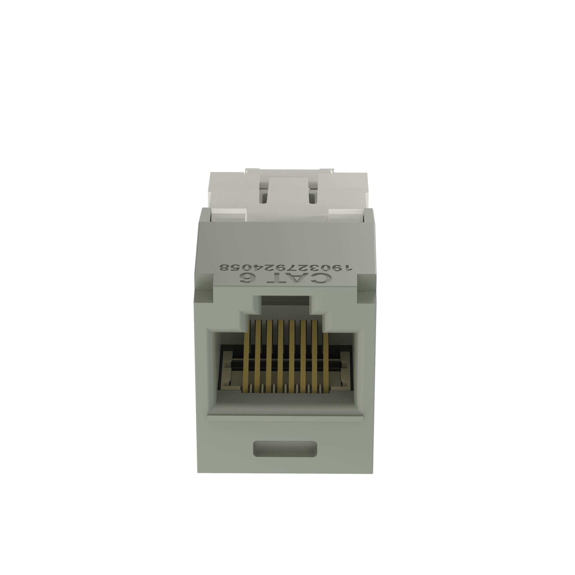 CJ688TGIG-24 PanNet TX6 Plus 8-Position 8-Wire Universal TG Style Unshielded Jack Module, Cat 6 RJ45/Mini-Com Module, Surface Mount, 1 Port, ABS/Polycarbonate, International Gray