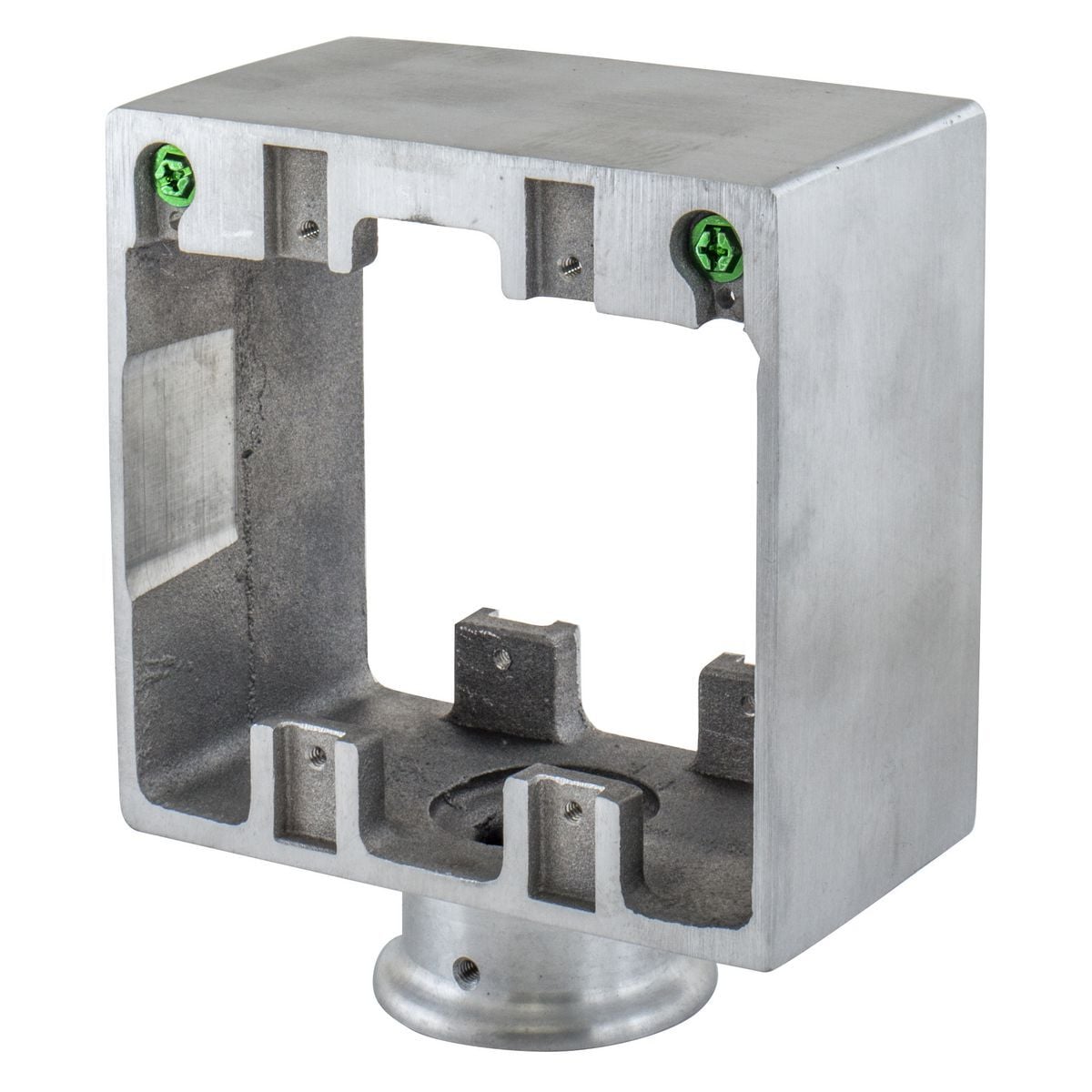 SA6687G Standard Grounded Large Capacity Single Service Pedestal With 3/4 in NPT Hub, 4 Outlets, 4 Gangs, Aluminum