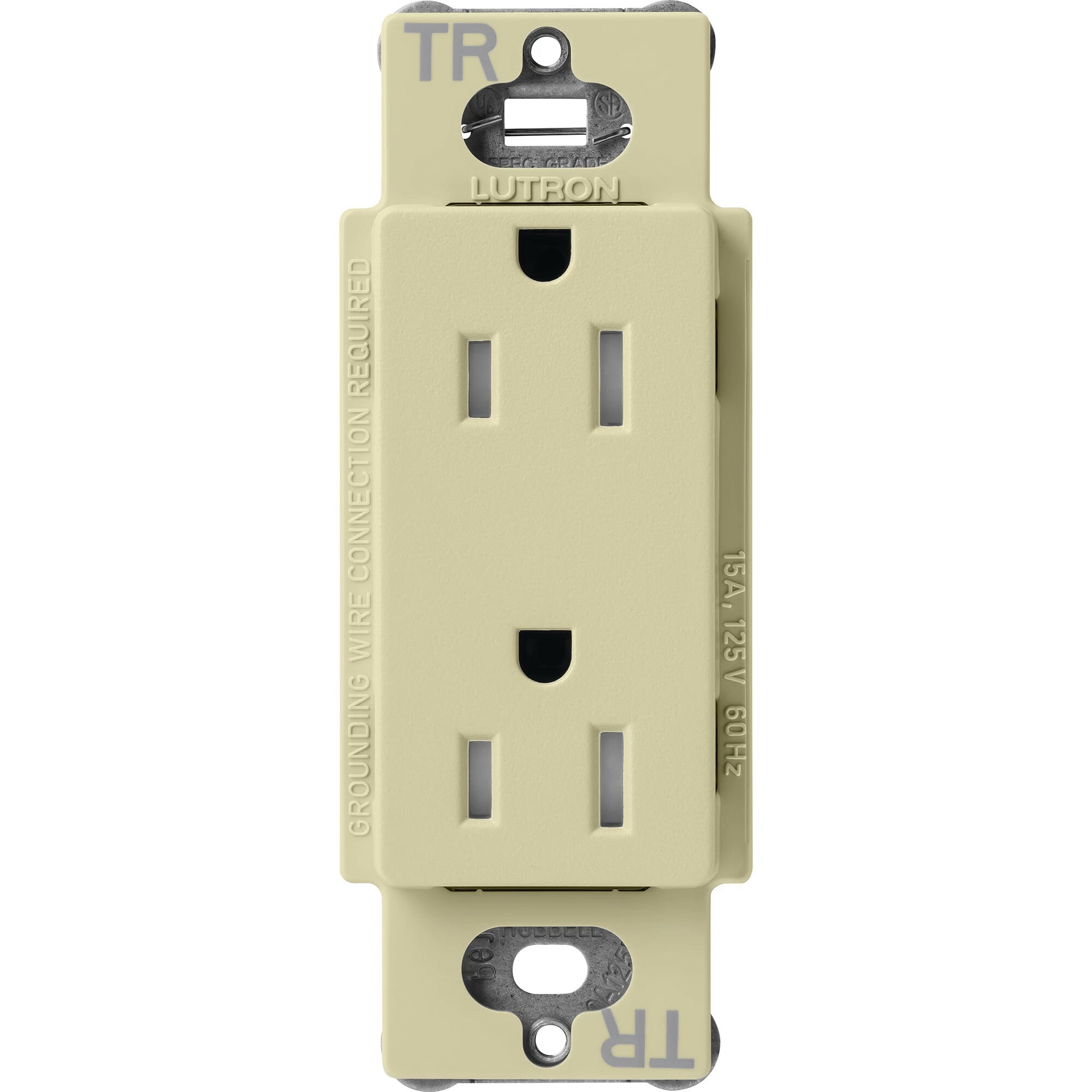 SCRS-15-TR-SA Claro Tamper-Resistant Duplex Receptacle, Decorator-Style Outlet, 15 Amp, Satin, Sage
