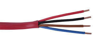 Fire Alarm Cable, 18 AWG, 2 Conductors, Unshielded, Non-Plenum, 1000 Foot Reel
