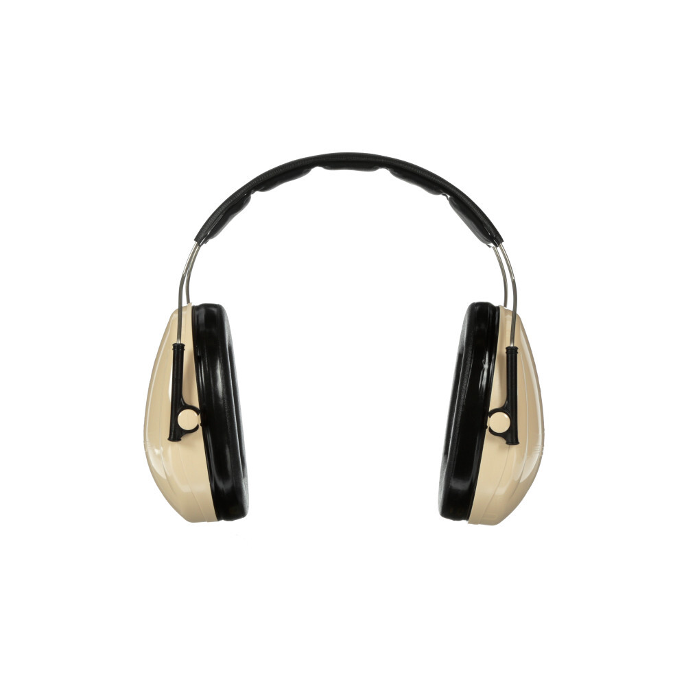 7000009667 Peltor Noise Reduction Earmuff, 21 dB Noise Reduction, Beige/Black, Over the Head Band Position