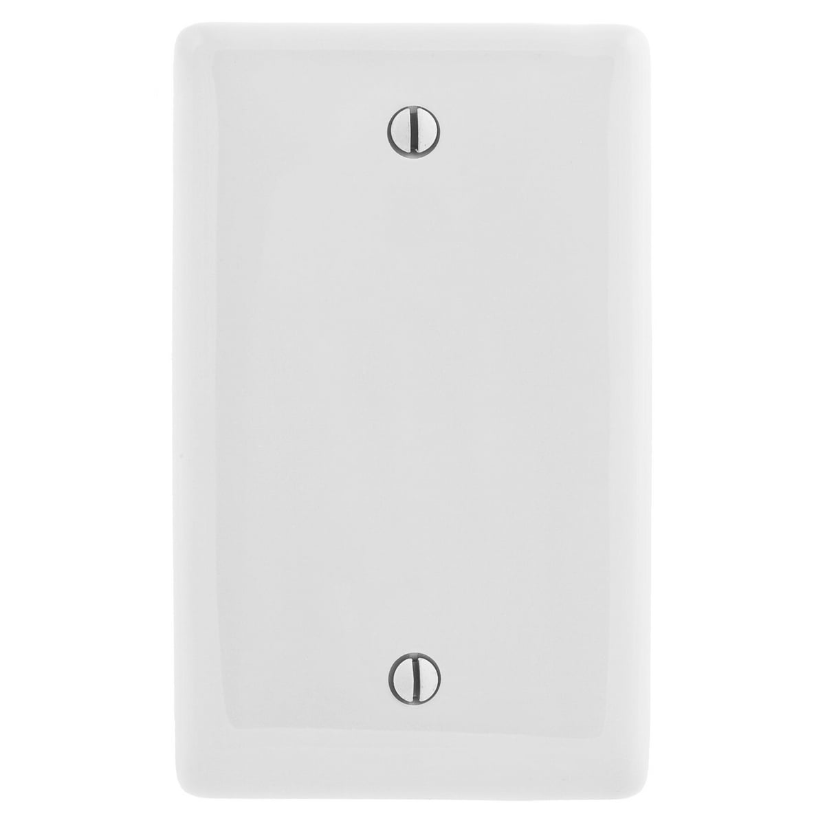 NPJJ13W Jumbo Unbreakable Blank Wall Plate, 1 Gangs, 3-1/2 in W x 5-1/4 in H, Nylon, Black