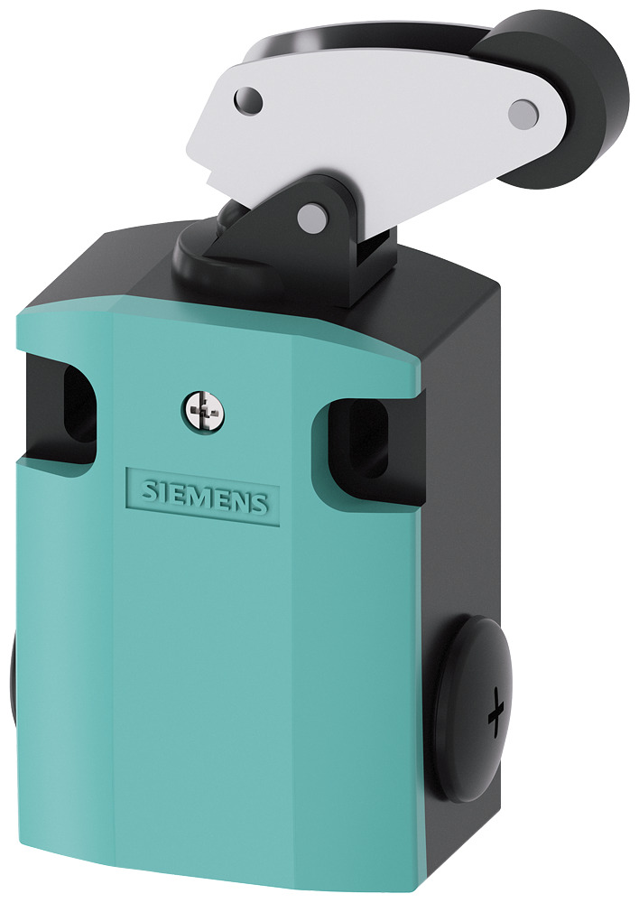 3SE51220CF01 Position Switch, 400 V AC, 4/0.1 A, Roller Lever Actuator, 1NO-1NC Contact