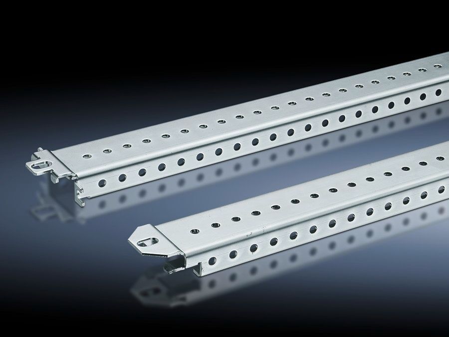 8612250 Punched Rail, 38 mm H x 18 mm W, For Use With TS Series 500 mm W x 500 mm D Enclosure, Sheet Steel