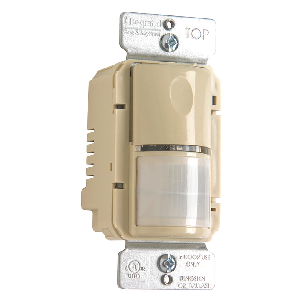 PTWSP250I PlugTail Automatic PIR Occupancy Sensor With 3-Wire Technology, 120/277 VAC, Passive Infrared Sensor, 900 sq-ft Coverage, 180 deg Viewing