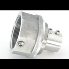 2" Stainless Steel grounding fitting with stainless steel set screws and steel locknut Buna N sealing ring.  NPT threads.