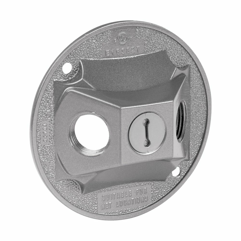 TP7306 Weatherproof Cover With Gasket, 4-1/2 in Dia, 9/16 in D, Die Cast Zinc