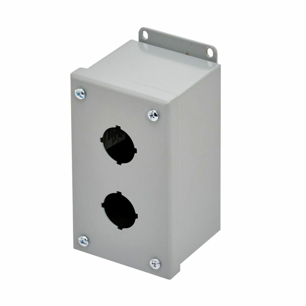 PB2 PB Series Standard Pushbutton Enclosure, 5-3/4 in L x 3-1/4 in W x 3 in D, (2) Outlets, NEMA 4X/12/13/IP65 NEMA Rating, Steel