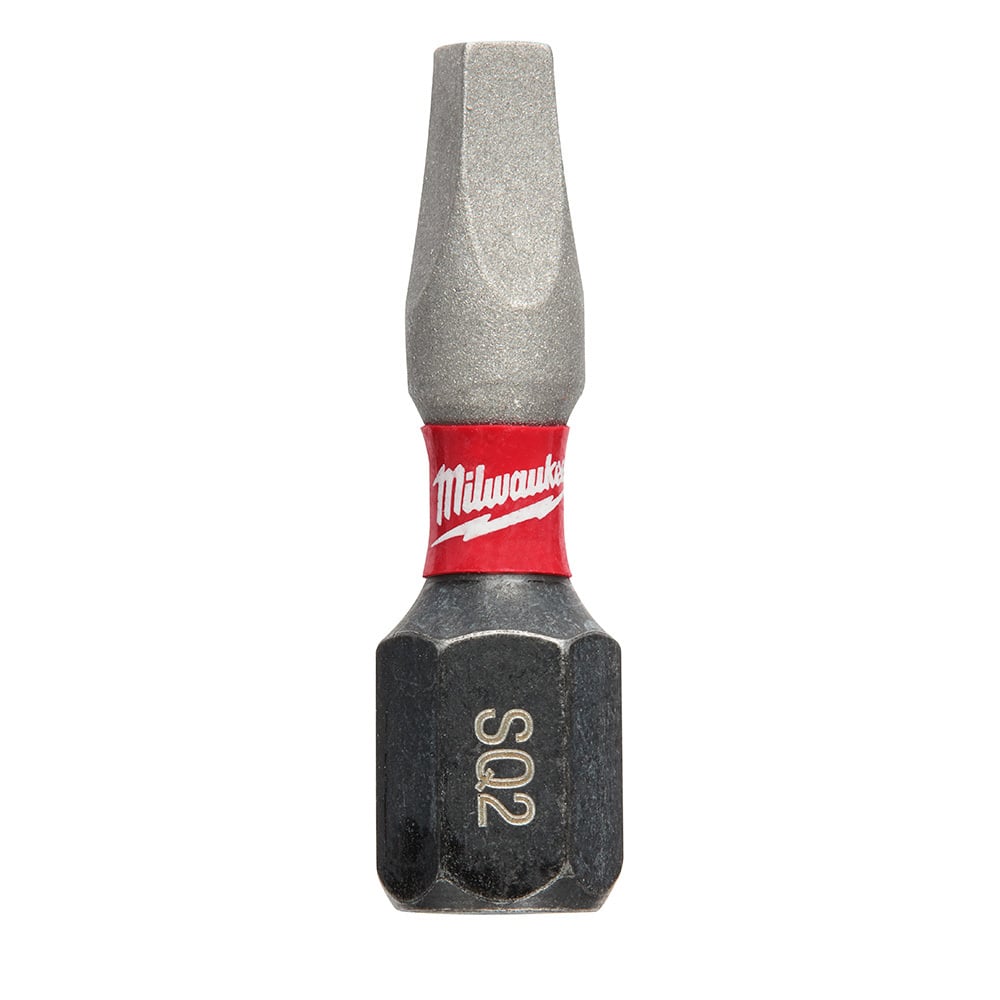 48-32-4122 Shockwave Impact Duty Impact Insert Bit, #2 Square Point, 1 in OAL, 1/4 in, Custom Alloy76 Steel