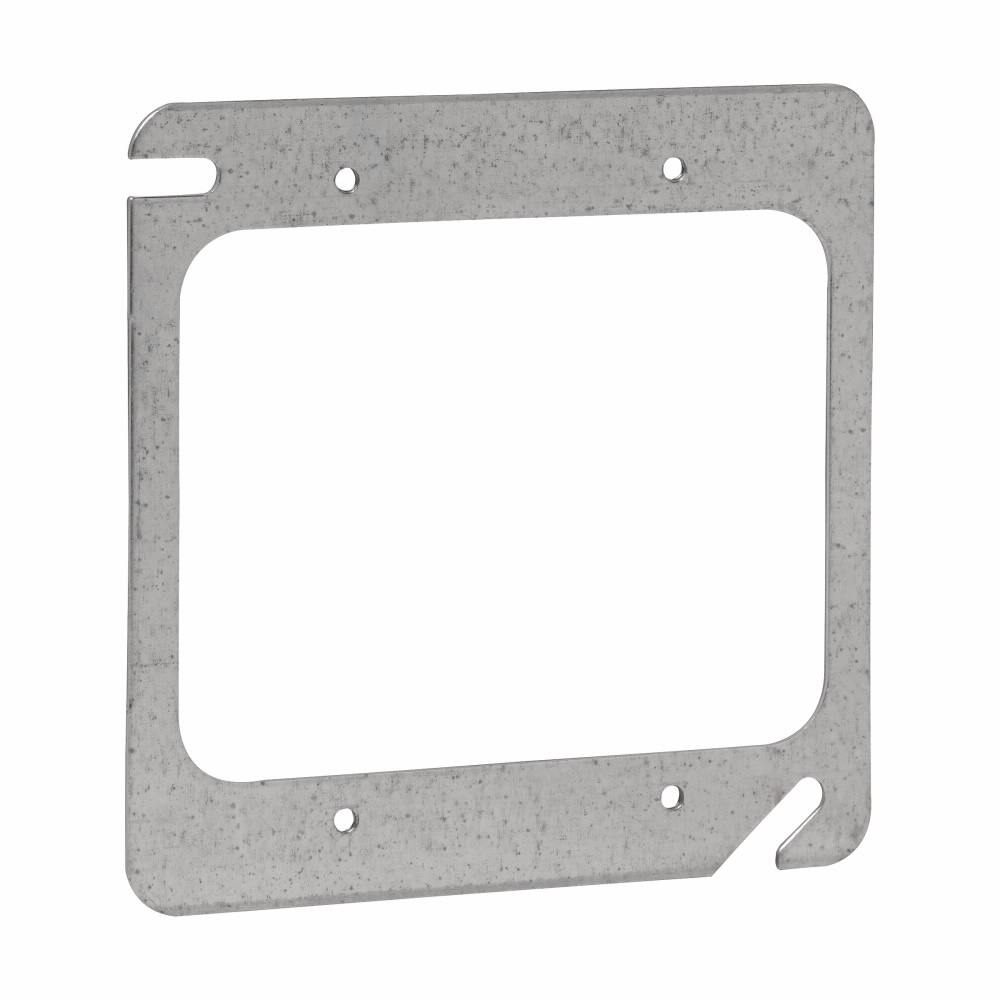 TP494 Thepitt 2-Device Flat Square Mud Ring, 4 in L x 4 in W, Die Cast Aluminum