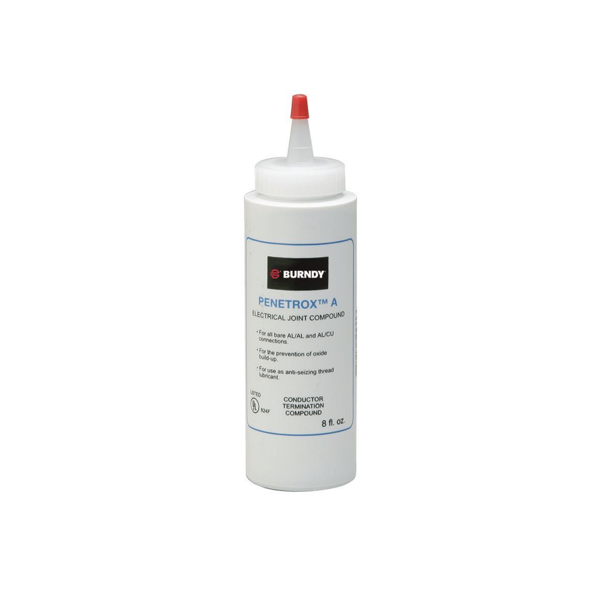 P8A Corrosion Protection Oxide-Inhibiting Joint Compound, 8 oz Squeeze Bottle, Semi-Solid Grease Form, Gray, 1.07