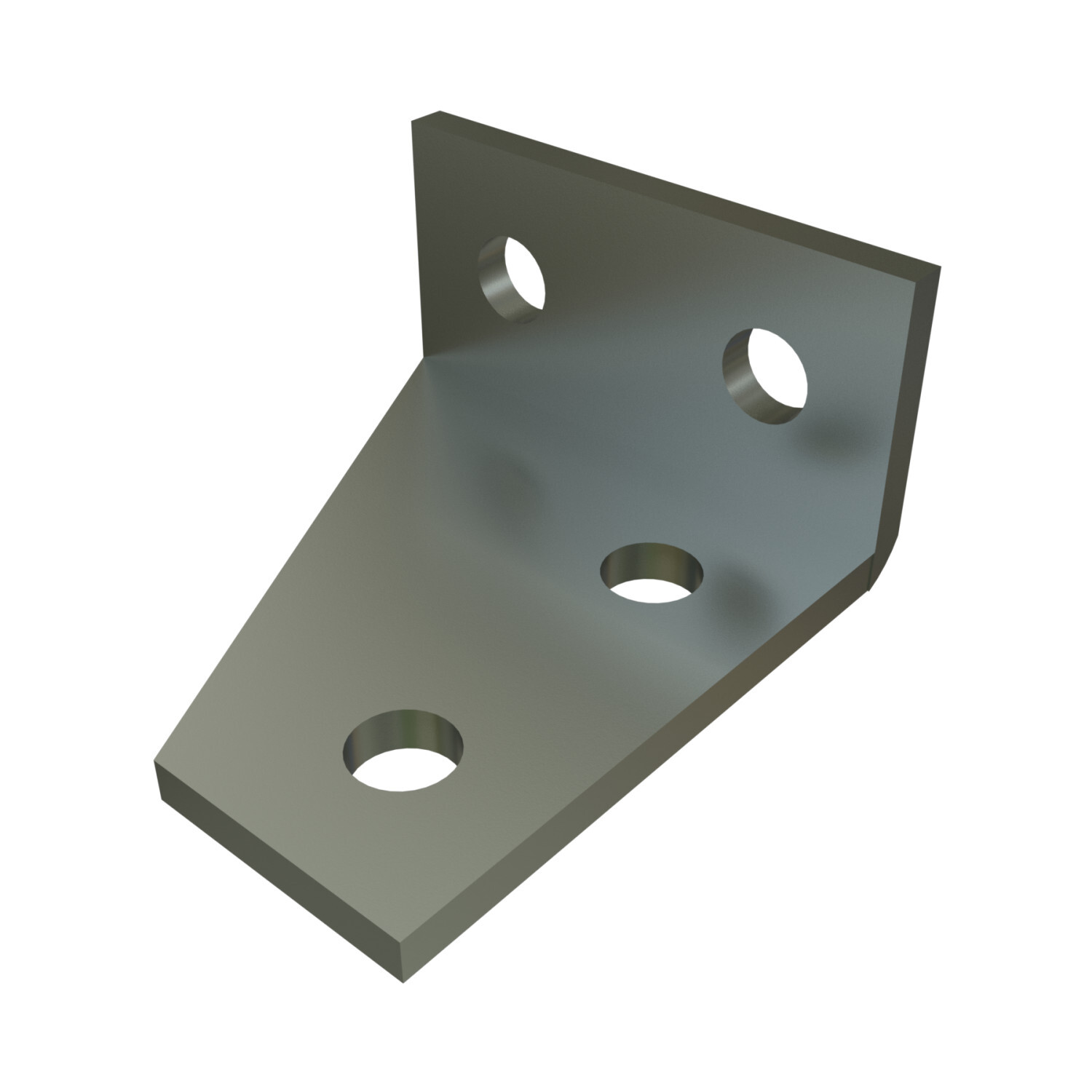 P1290-EG Right Hand 90 deg Angle Fitting, 4 Holes, 1-5/8 in W x 1/4 in THK, HRPO Steel