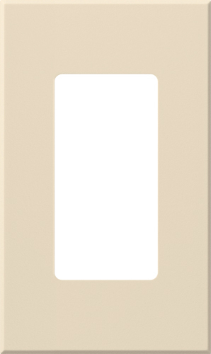 NT-R3-NFB-LA Nova T Wall Plate Kit for Small Accessory/Wall Keypad Insert, 1 Gang, No Fins Broken, Matte, Light Almond