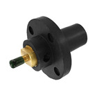 17 Series Taper Nose, Female, Panel Receptacle, 90-Degree, Industrial Grade, Cam-Type Connector, Black