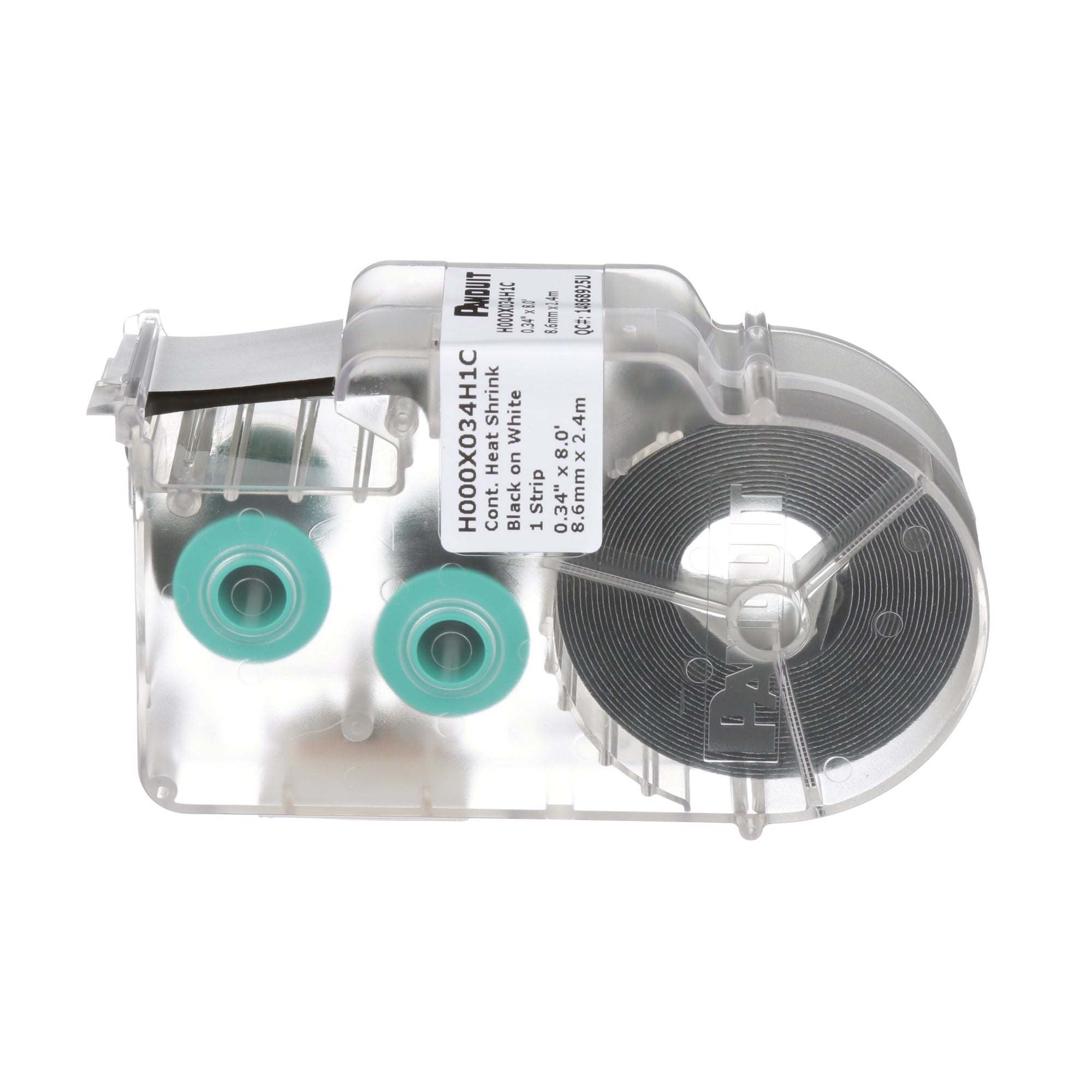 H000X034H1C P1 Continuous Military Grade Heat Shrink Label Cassette, 18 to 12 AWG Wire, White Marker, Polyolefin