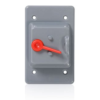 WP1S-GY Outlet Box Cover, 4.8 in L x 3 in W x 1.8 in D, Weatherproof Cover, Aluminum