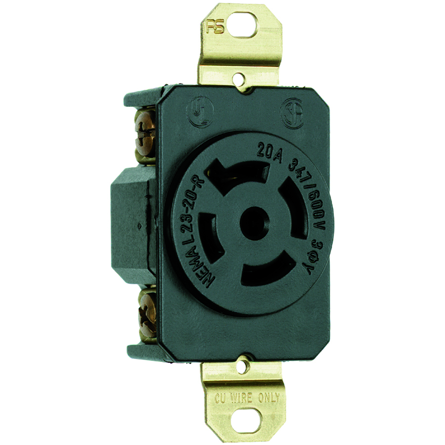 L2320R 20 Amp NEMA L2320 Single Receptacle