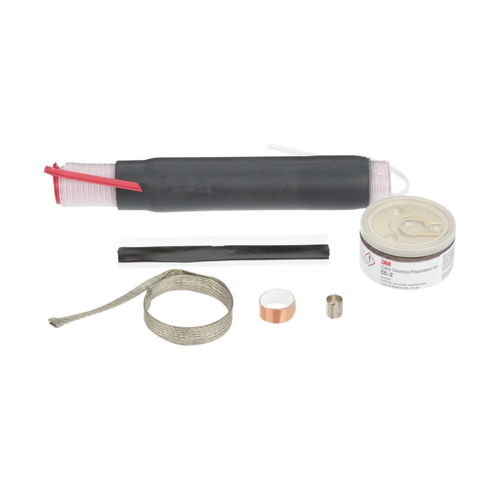7000006100 QT-III 7620-T Cold Shrink Termination Kit, 1 Pieces, For Use With Single Core Tape Shield, UniShield and Wire Shield Power Cable, Silicone Rubber, Black