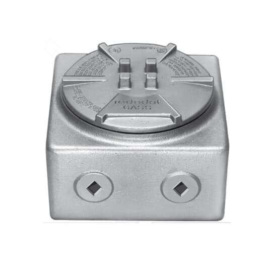 GASS-2 T&B 3-Outlet Internal Hub With Installed Green Ground Screw, Cover, Plug, 3/4 in, For Use With Rigid/IMC Conduits, Aluminum Lacquered