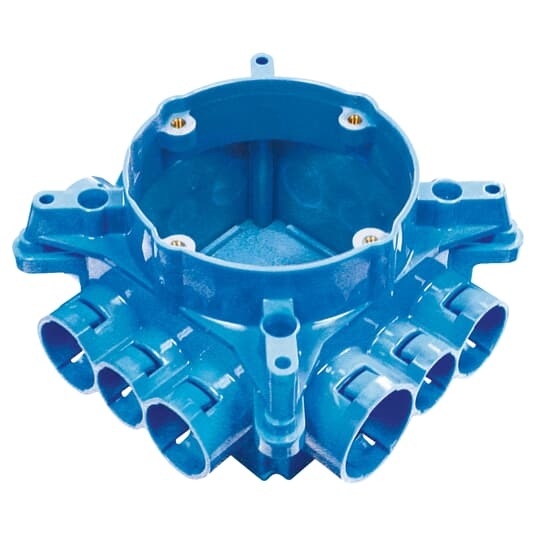 A863CF Carlon Non-Metallic Square Mud Box With Ceiling Ring, Polycarbonate