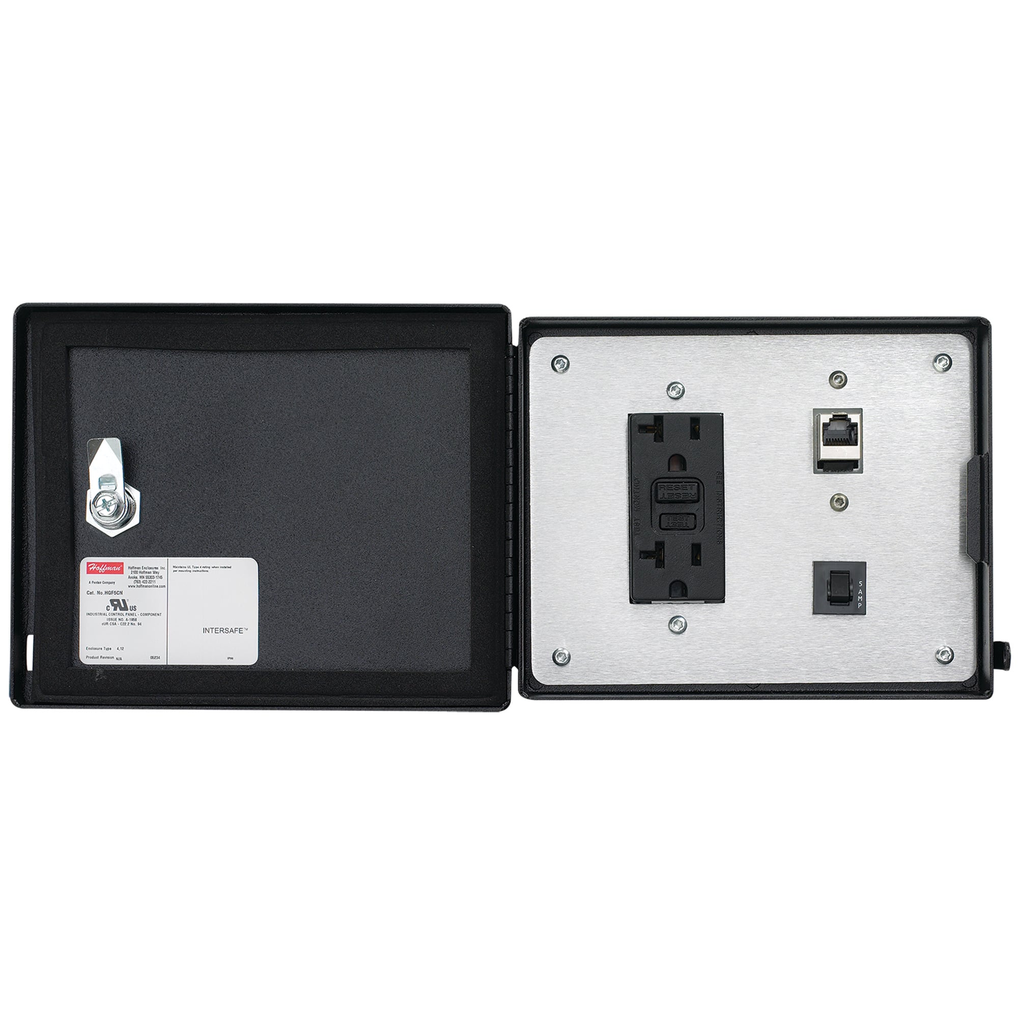 HGF5CNCC InterSafe A70E Data Interface Port, Controlnet Protocol Outlet, 120 VAC/Shielded RJ45/5 A Circuit Breaker Configuration
