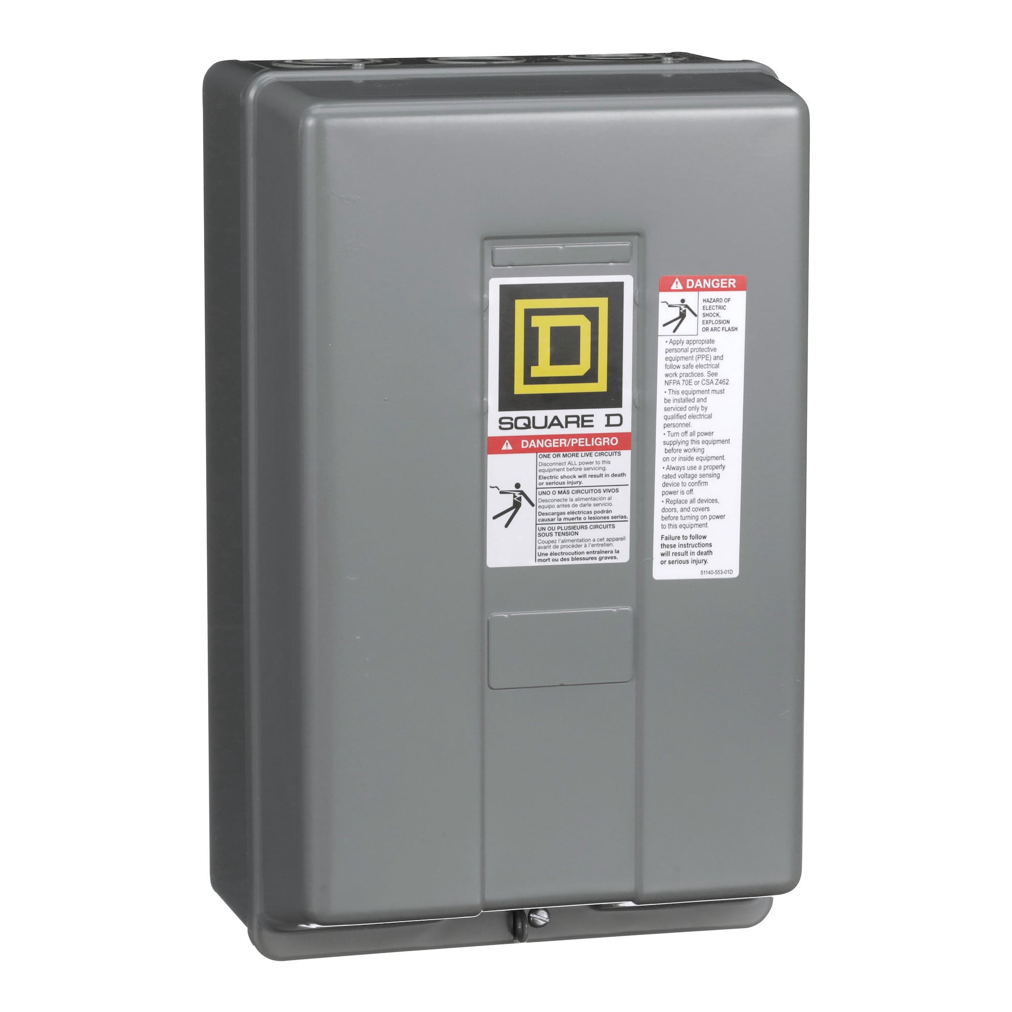8502SDG2V01S Non-Reversing Type S Contactor, 24 V AC at 60 Hz V Coil, 3 Poles