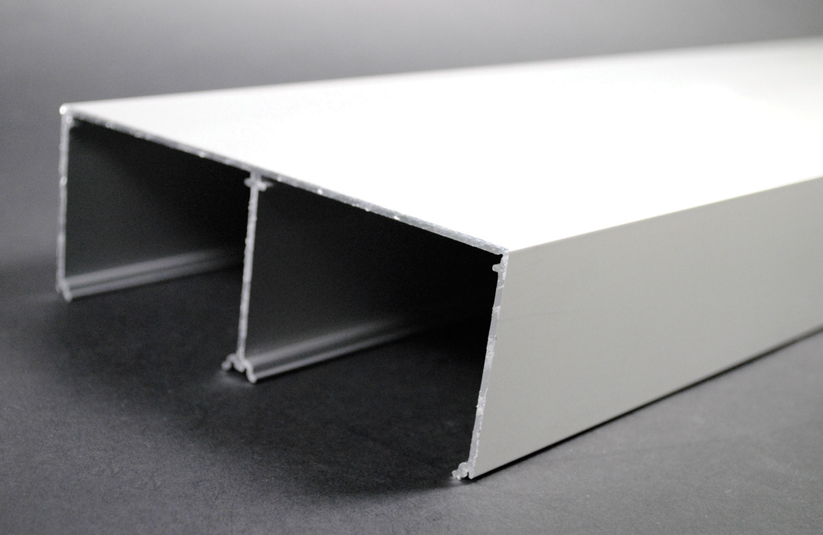 Raceway Base, 2-Channel, 10 ft Length, 6 in Width, 2-1/4 in Height, 0.078 in Thickness, 600 VAC, Aluminum, Satin Anodized