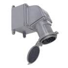 MaxGard Female Flap Cap Receptacle with Angle Adapter and Junction Box, 200 Amp, 4 Pole 5 Wire, 30Y 120/208V, 60Hz