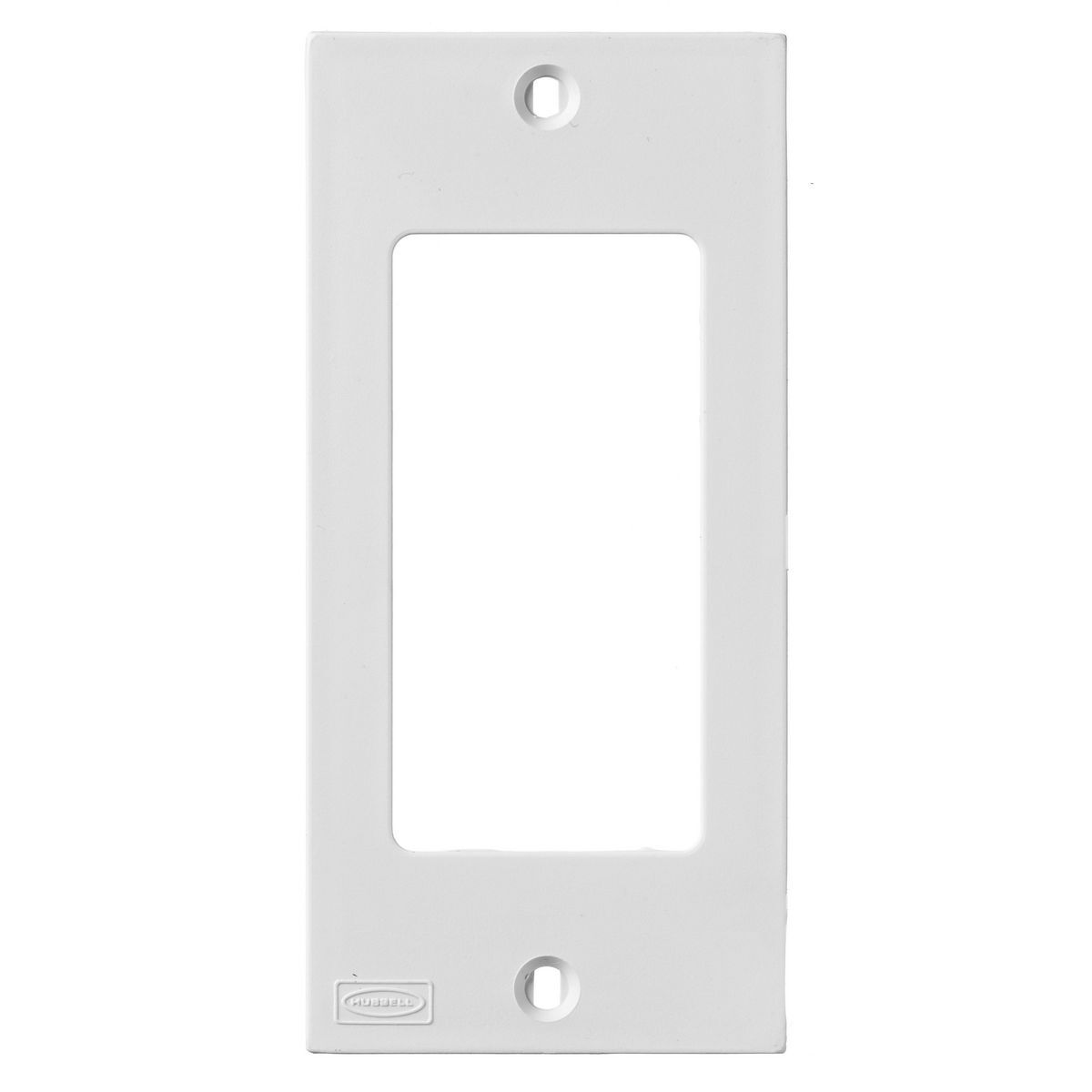 KP26W KP Series 1-Gang Non-Metallic Standard Faceplate With Decorator Opening, For Use With Non-Metallic Raceway, White
