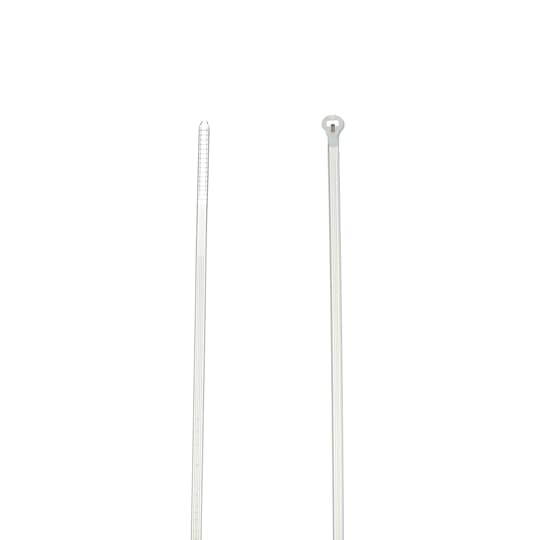 TY5232M Ty-Rap 2-Piece High Performance Standard Cable Tie, 8 in L x 0.09 in W x 0.04 in THK, Nylon/Polyamide 6.6, Natural