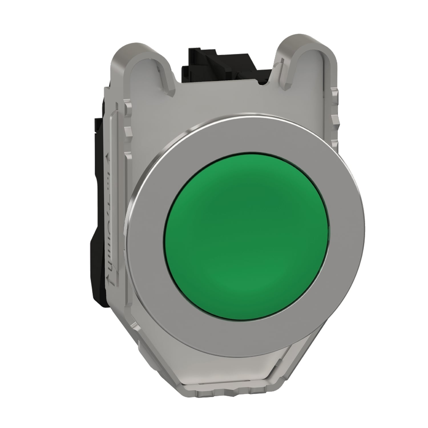 XB4FA31 Harmony Round Unmarked Pushbutton, 1.44 in W x 2.17 in D x 1.85 in H, 1NO Contact, Slow Break Contact, Green