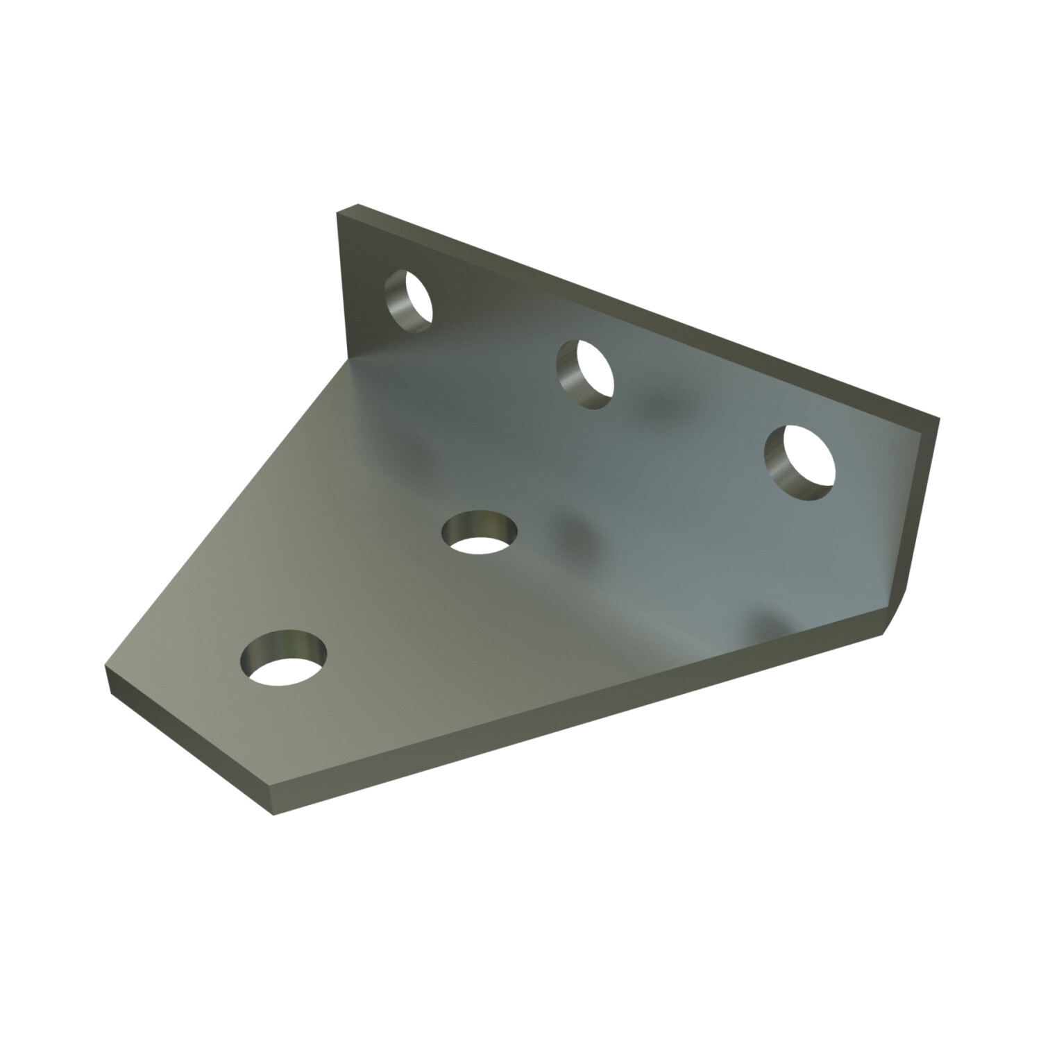 P1728-EG 90 deg Angle Fitting, 5 Holes, 1-5/8 in W x 1/4 in THK, HRPO Steel