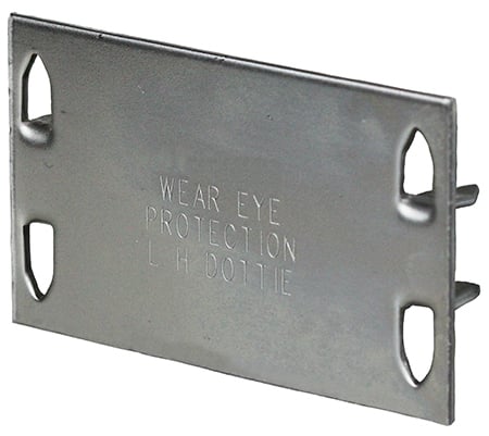 411 Safety Plate, 2-3/4 in L x 1-1/2 in W, 16 ga Steel