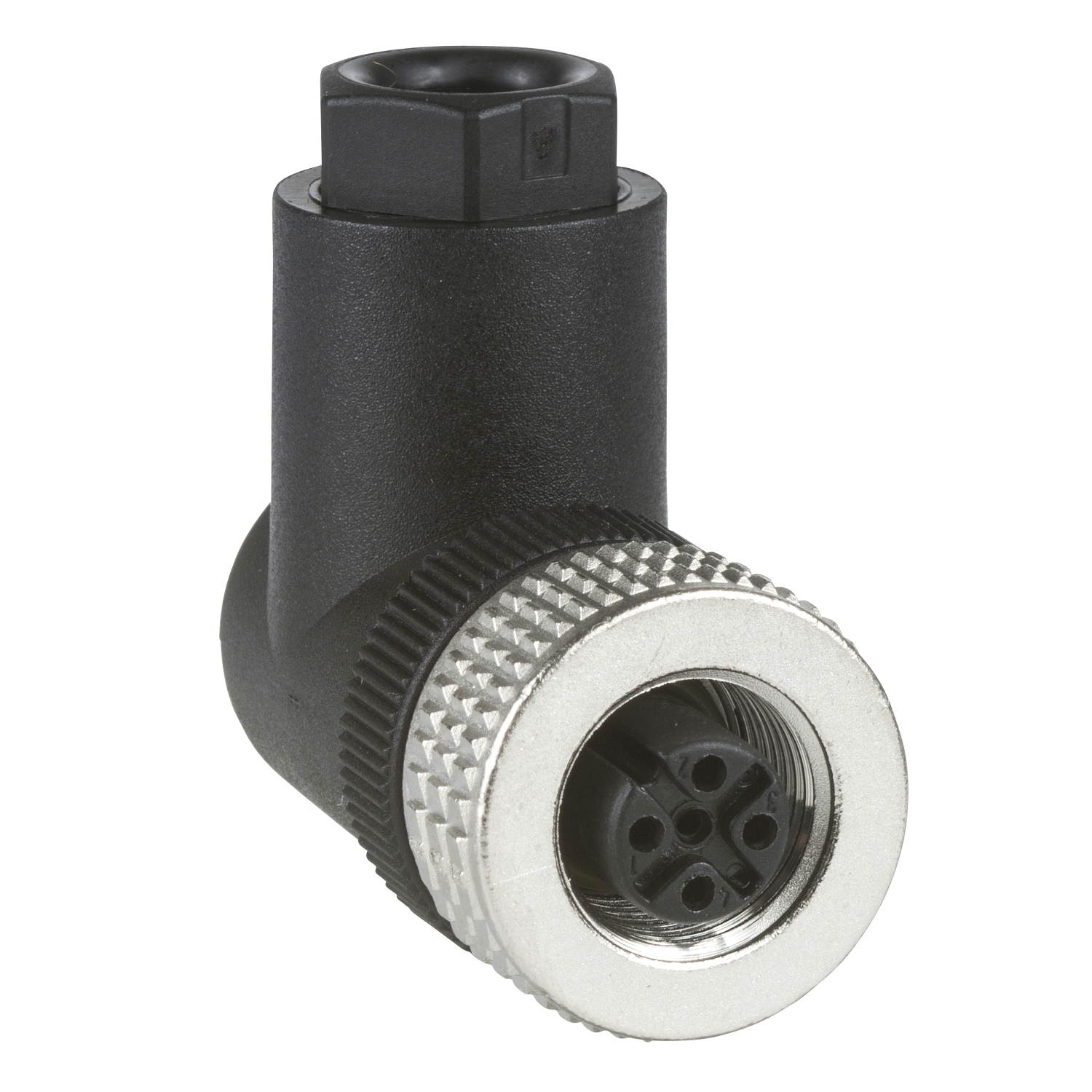 XZCC12FCM40B OsiSense 4-Pin Elbowed Female Cable Gland Connector, 125 V AC/150 V DC, 3 A, PG 7 Cable
